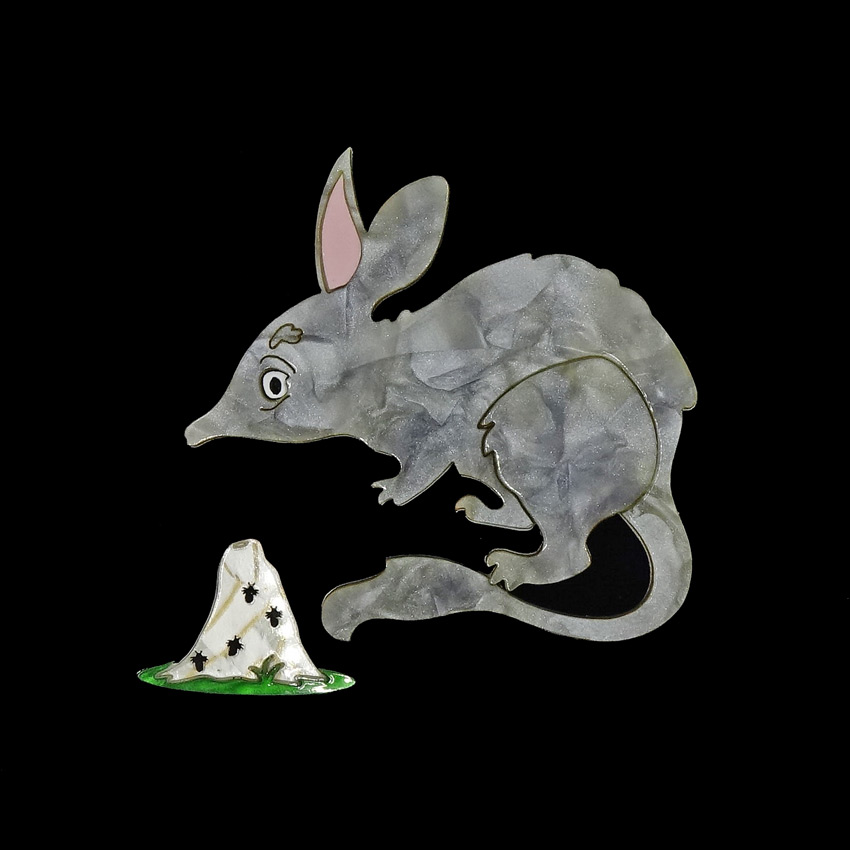 Bilby At Breakfast Brooch Set By Tantalising Treasures