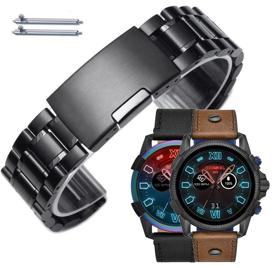 Black Metal Replacement Watch Band for Diesel Full Guard 2.5  DZT2013 DZT2009 16