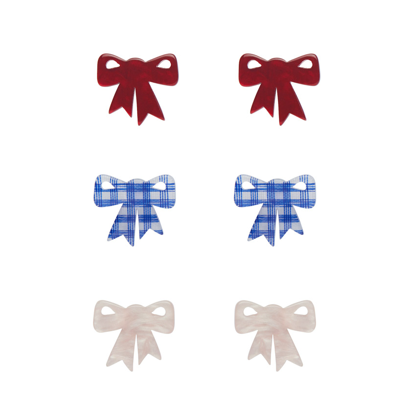 Bow Stud Earrings By Erstwilder - Pick Your Color!