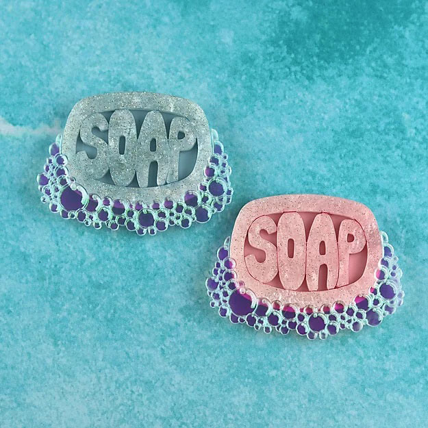 Bubbly Soap Brooch By Gory Dorky