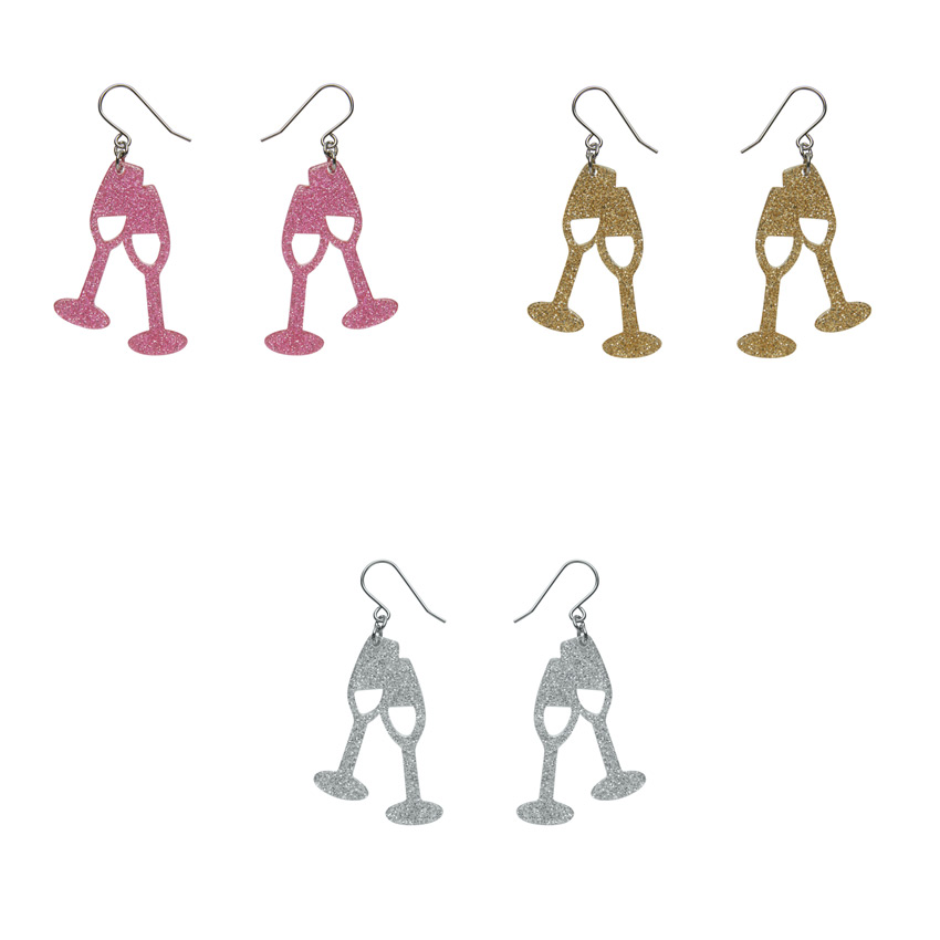 Champagne Flutes Drop Earrings By Erstwilder - Pick Your Color!