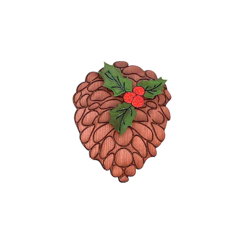 Christmas Pine Cone Brooch By Tantalising Treasures