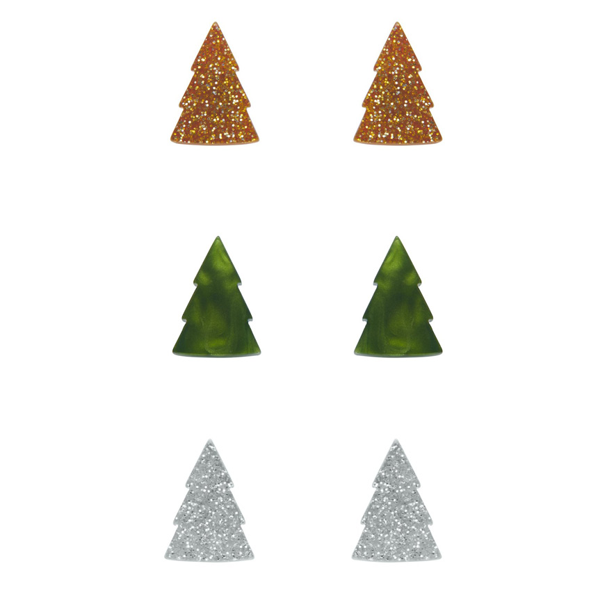 Christmas Tree Stud Earrings By Erstwilder - Pick Your Color!