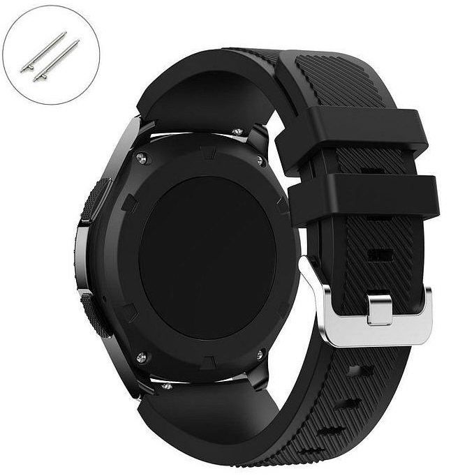 Citizen Black Rubber Silicone Replacement Watch Band Strap Quick Release Pins #4041