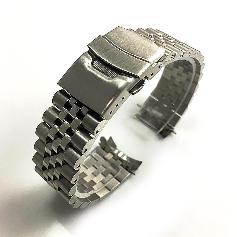 Citizen Compatible Metal Steel Jubilee Style Curved End Watch Band #7001