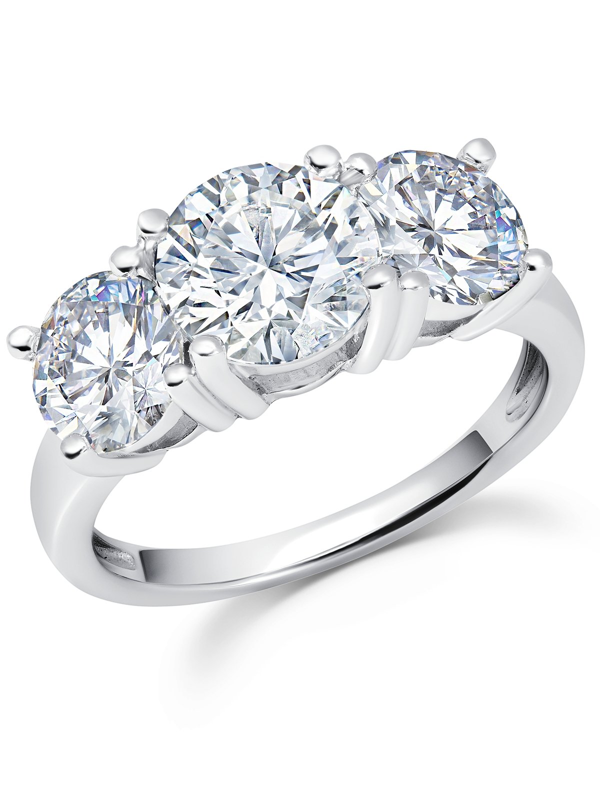 Crislu Classic 3 Stone Ring Elegant Jewelry Accessory