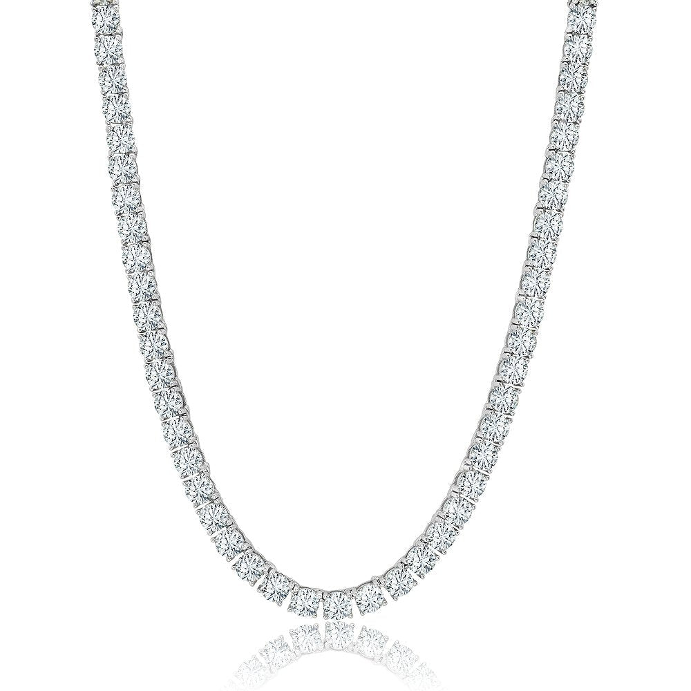 Crislu Classic Tennis Necklace Finished in Pure Platinum 18""