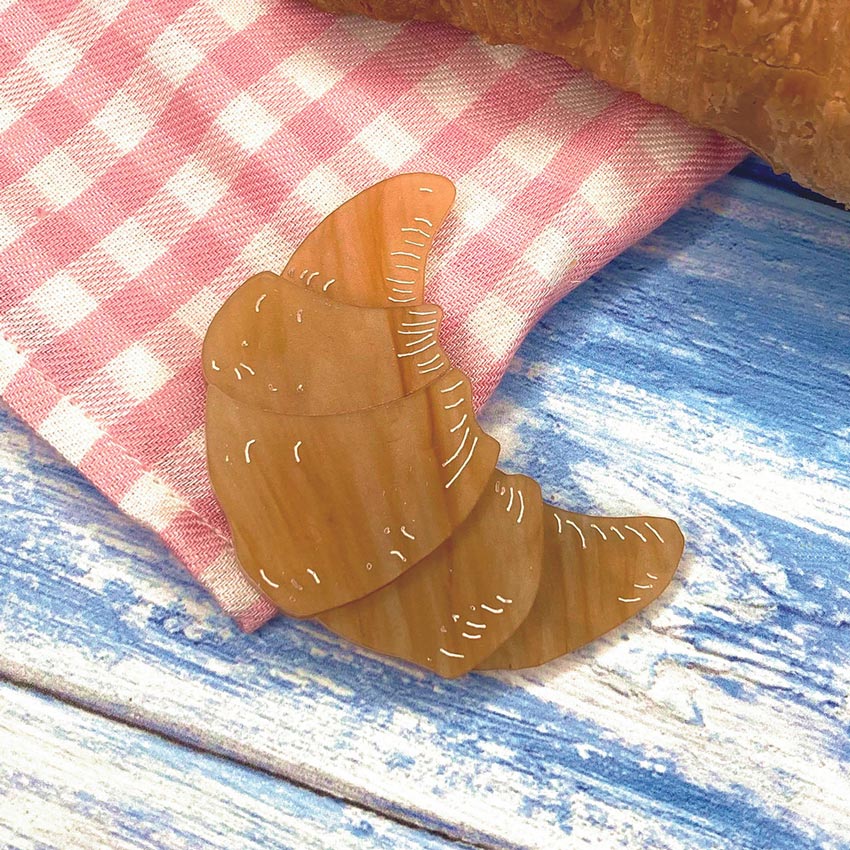 Croissant Brooch By Kimchi And Coconut