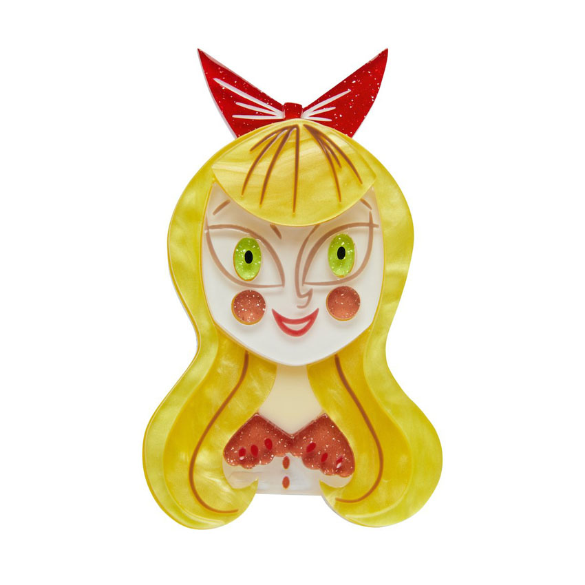 A Curiouser & Curiouser Alice Brooch By Erstwilder