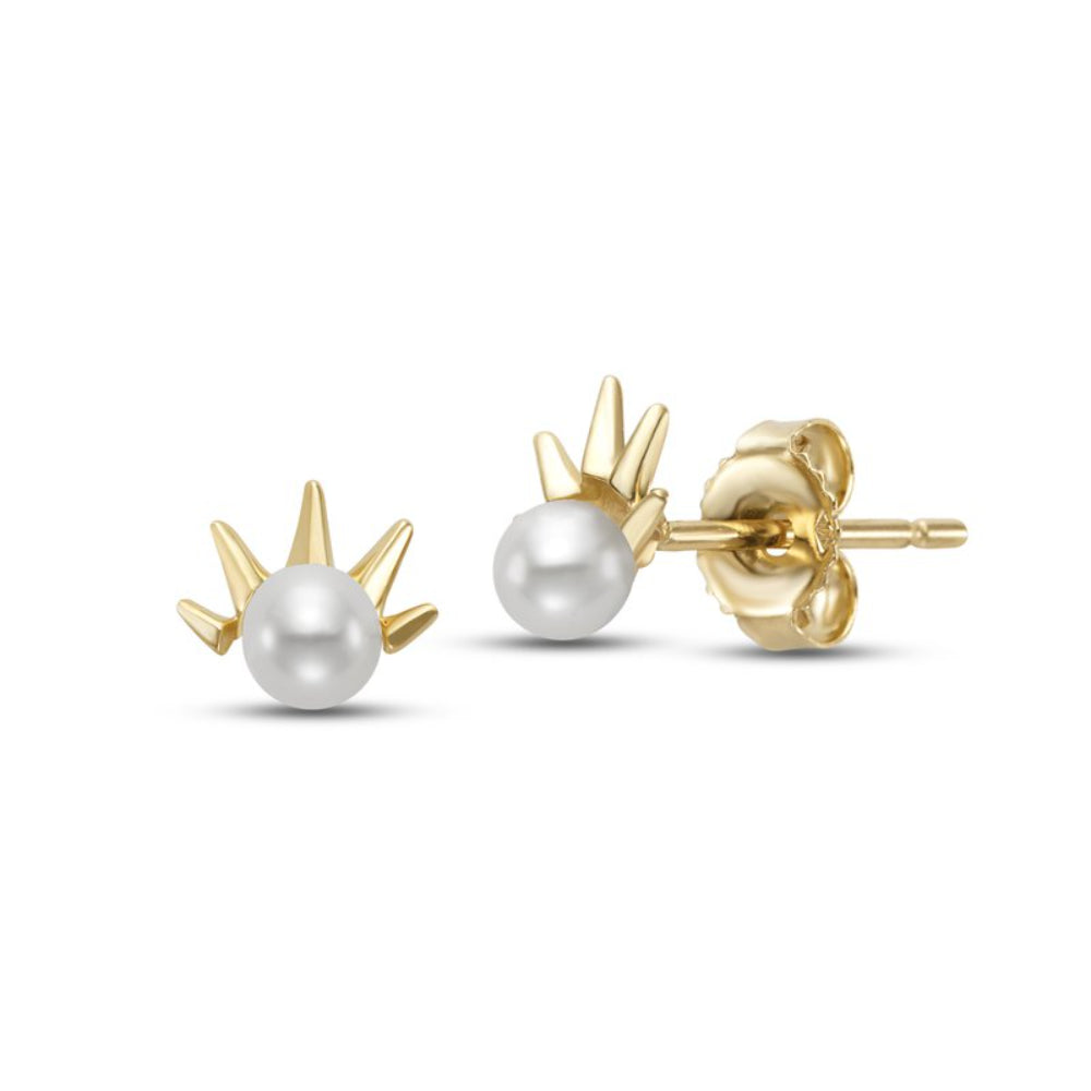 Mastaloni 14k Gold Freshwater Pearl Stud Earrings
