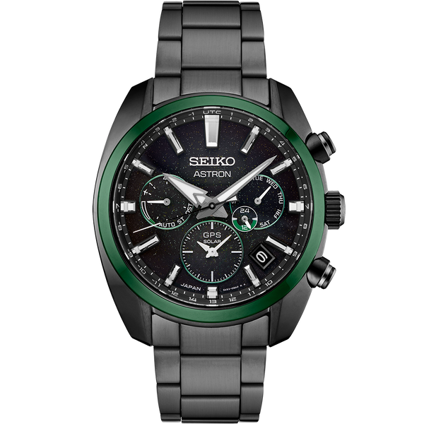 Seiko Astron SSH079 Green Nebula GPS Solar Dual Time Astron