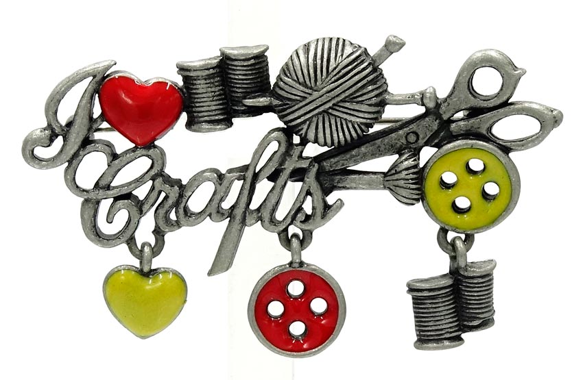 Vintage I Love Crafts Pin By Danecraft