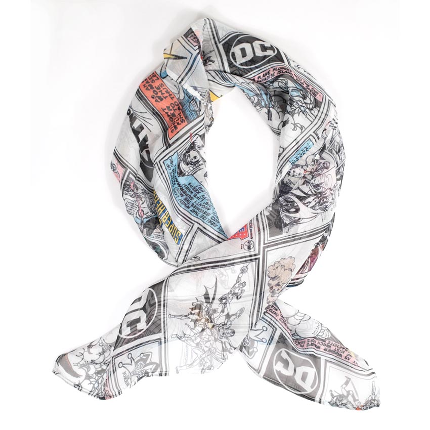 DC Comics X Unique Vintage Retro Comic Print Hair Scarf