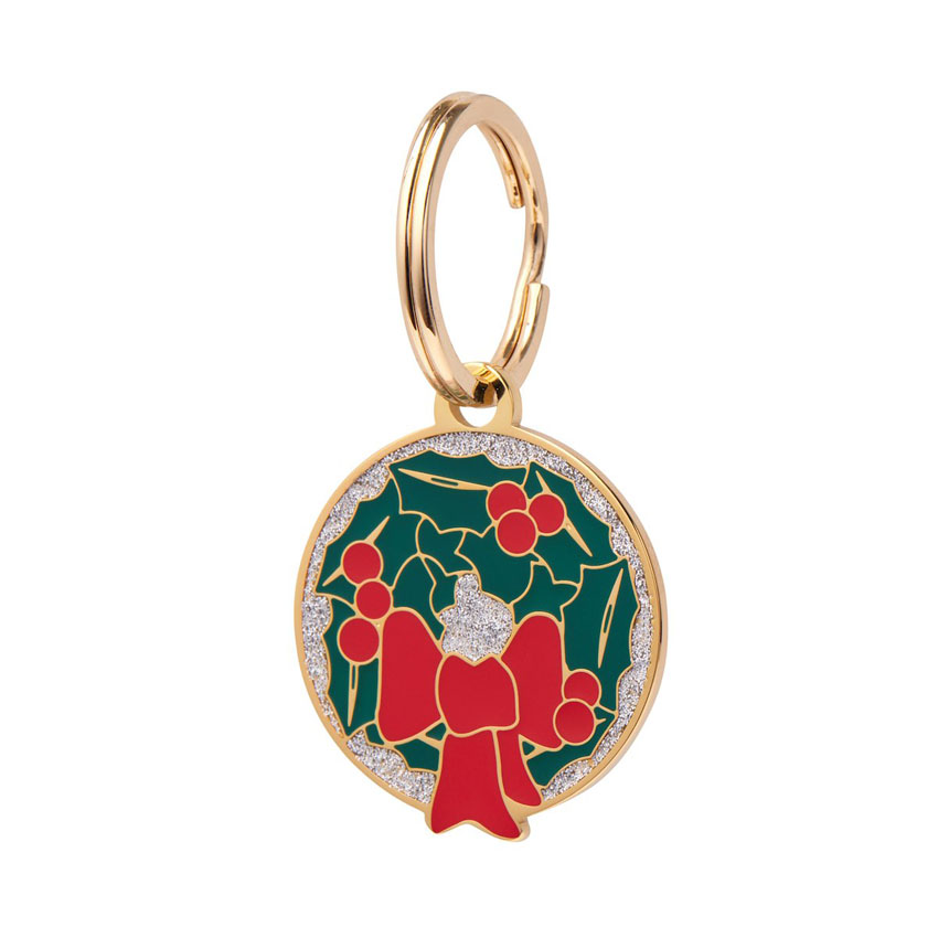 Deck The Halls Enamel Pet Charm By Erstwilder