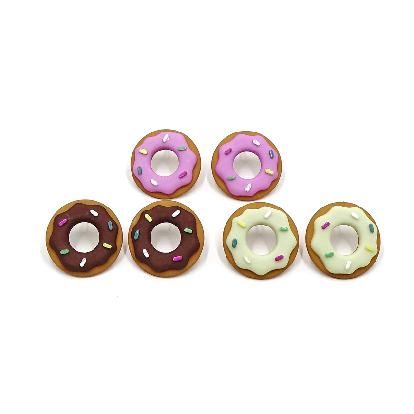 Frosted Donuts With Sprinkles Earrings - Pick your flavor!