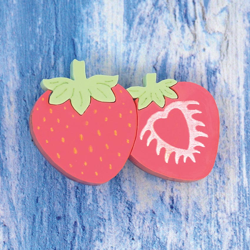 Double Strawberry Hairslide By Kimchi And Coconut