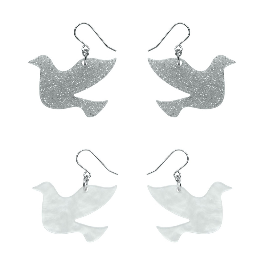 Dove Drop Earrings By Erstwilder - Pick Your Color!