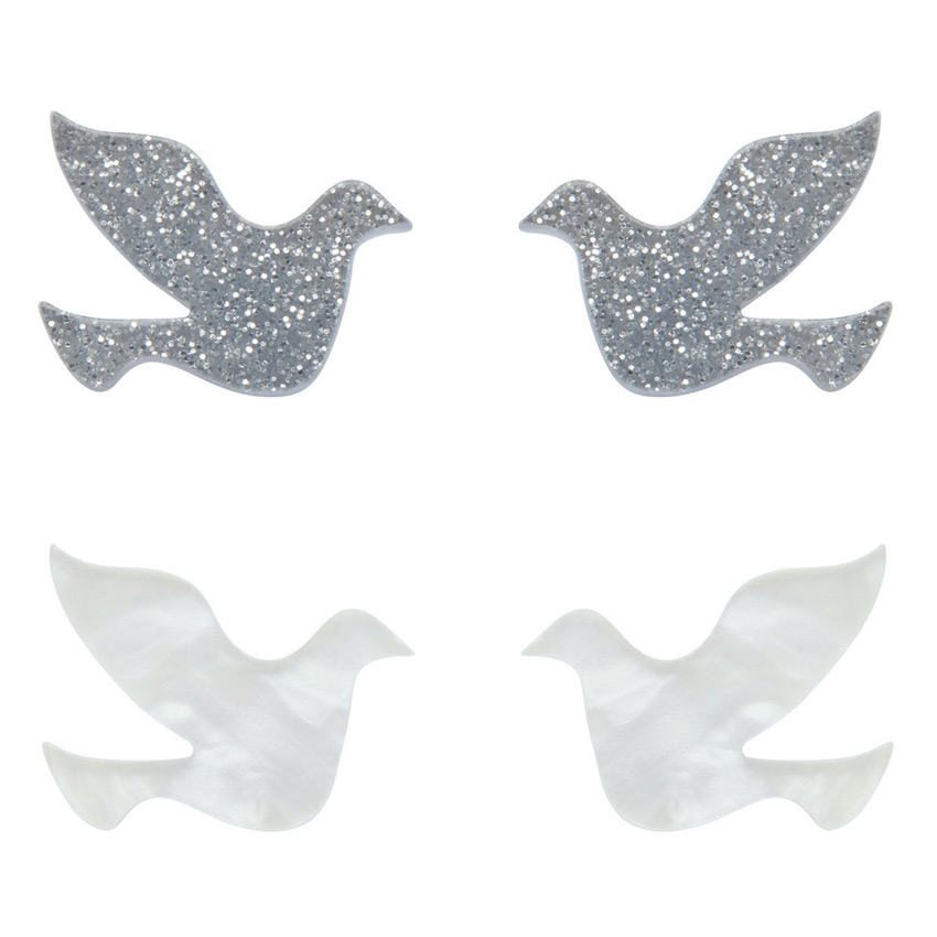 Dove Stud Earrings By Erstwilder - Pick Your Color!
