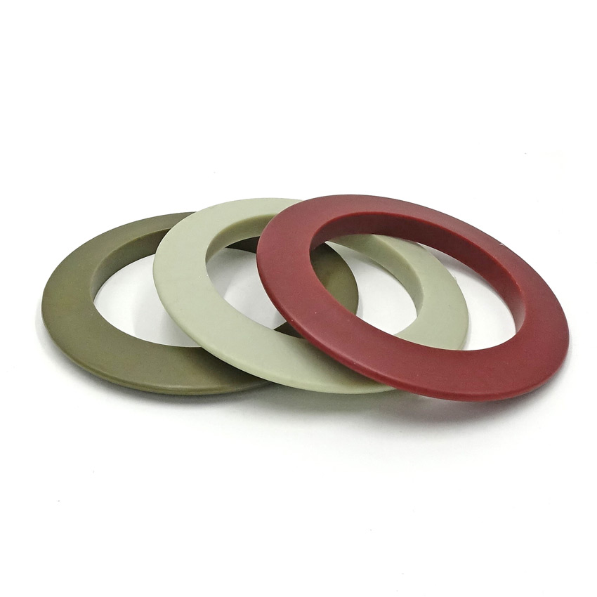 Vintage Earth Tone Saucer Bangle Bracelet Set
