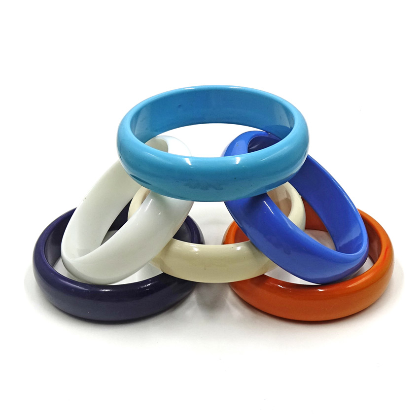 Vintage Plastic Midi Bangle Bracelets NOS - Pick Your Color