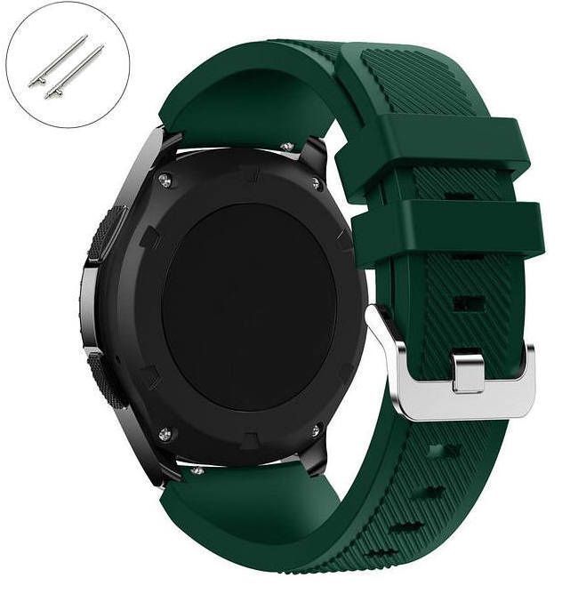 Emporio Armani Compatible Army Military Green Rubber Silicone Watch Band Strap Quick Release Pins #4048
