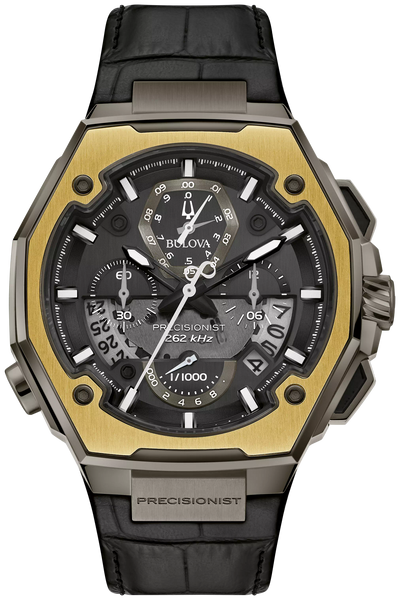 Bulova 98B354 Precisionist X Special Edition Damascus 18K Ring Chronograph