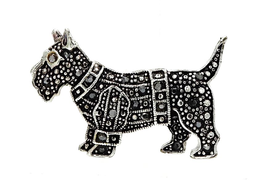 Scottish Terrier Rhinestone Pin