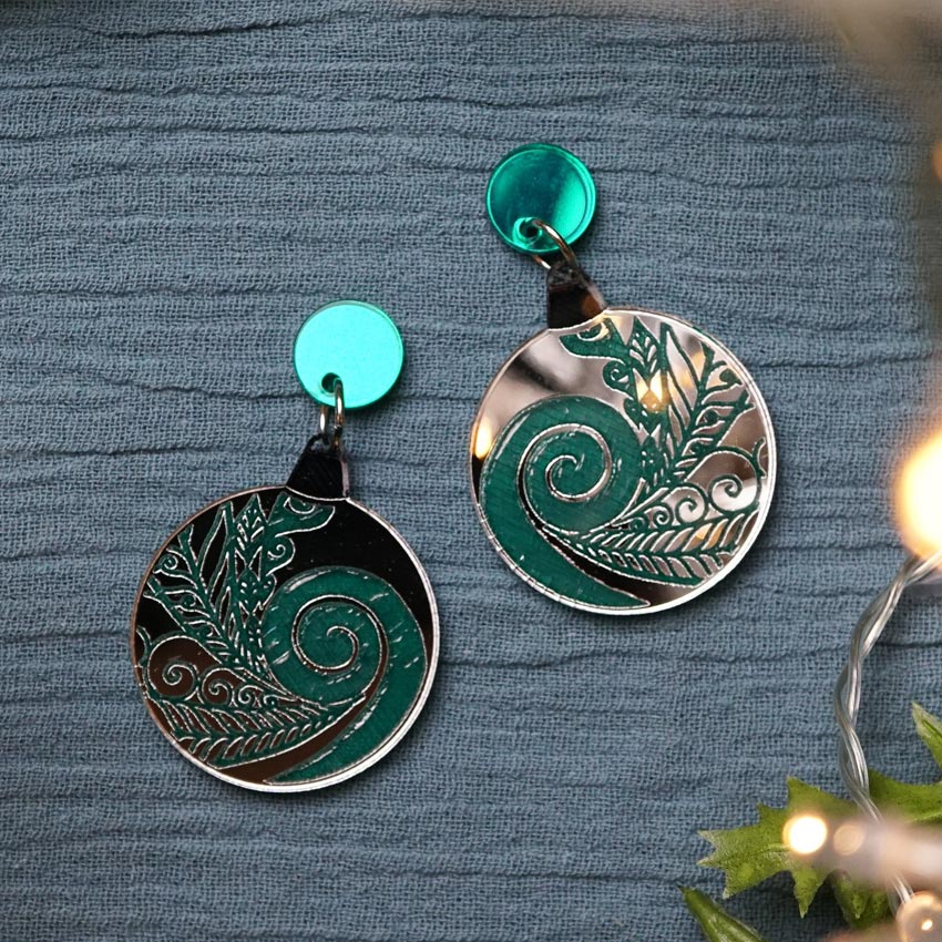 Fern Ornament Earrings By Lost Kiwi Designs