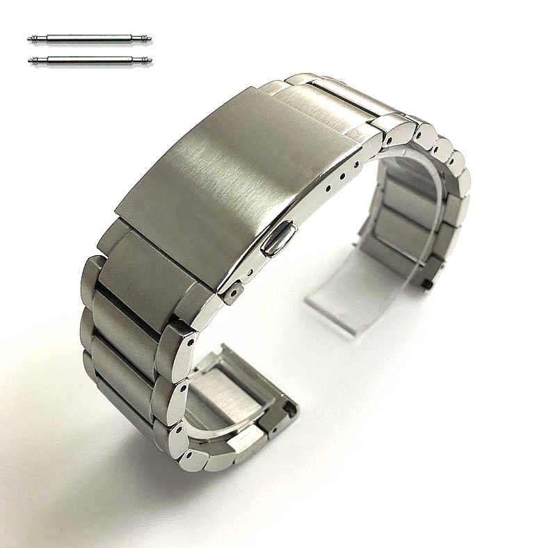 Fossil Compatible Solid Steel Brushed Silver Metal Replacement Watch Band #5111