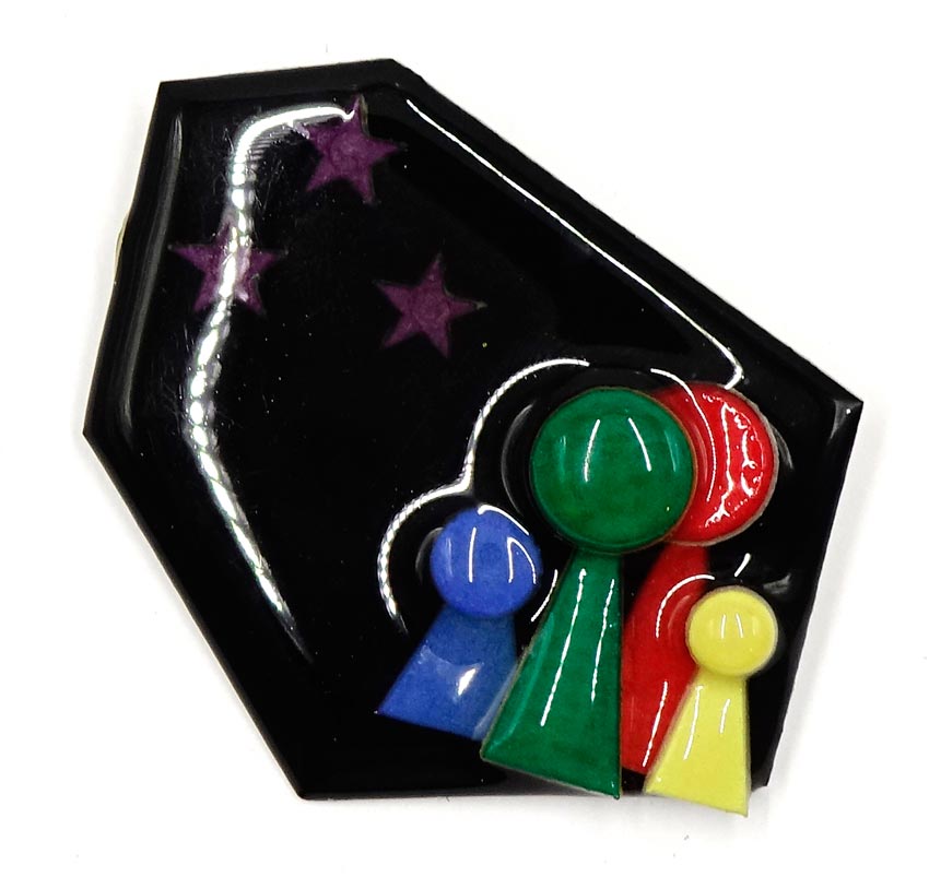 Lucinda People Pin Two Adults Two Children Stargazing
