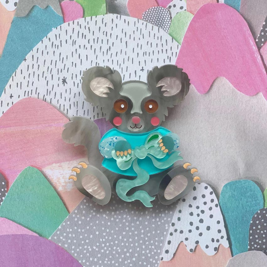 Gina The Greater Glider Brooch By She Loves Blooms
