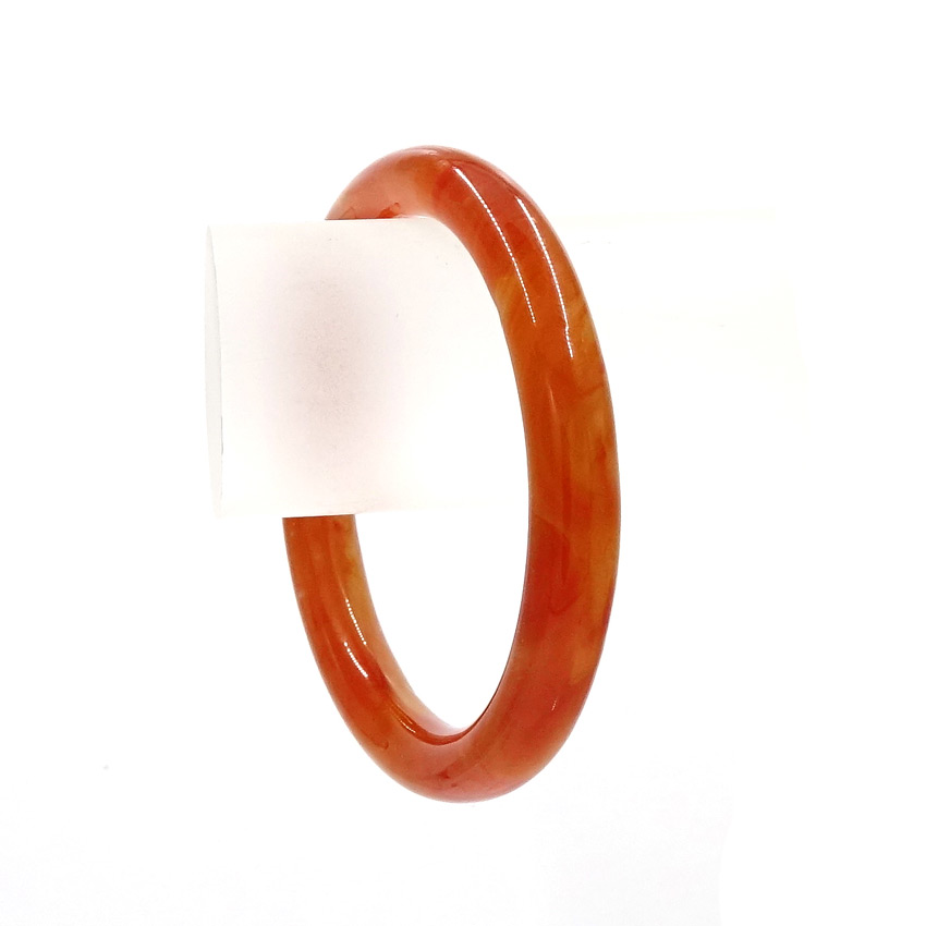 Vintage Faux Carnelian Glass Bangle Bracelet