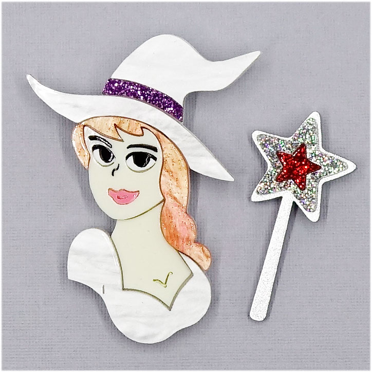 Glinda The Good Witch Brooch Set By Tantalising Treasures