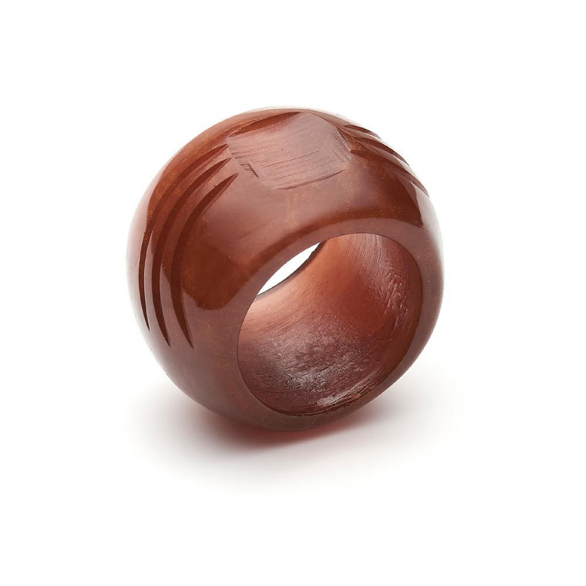 Golden Chocolate Fakelite Ring By Splendette