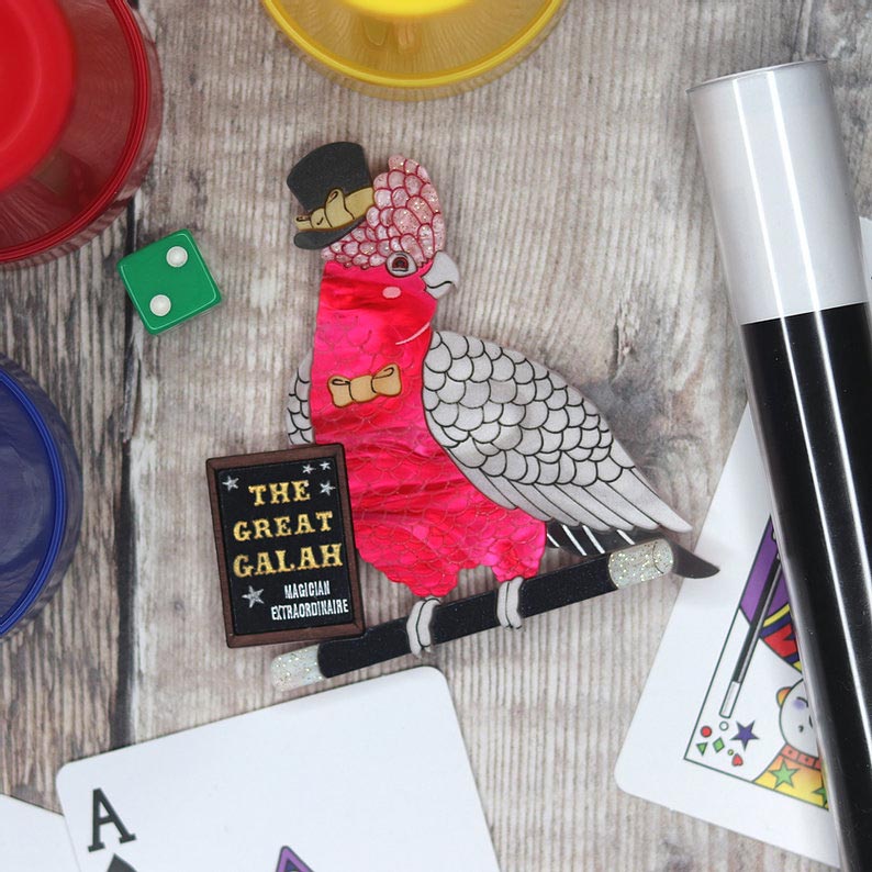 Great Galah Brooch By Gory Dorky
