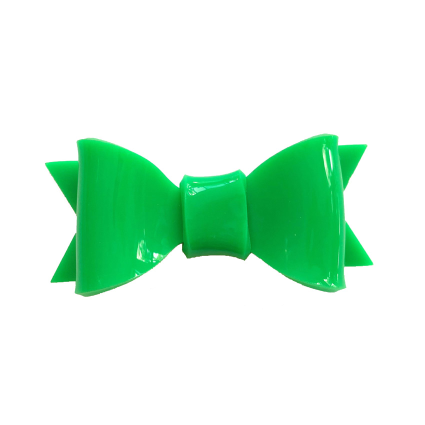 Green Small Bow Tie Brooch By Coup de Colere