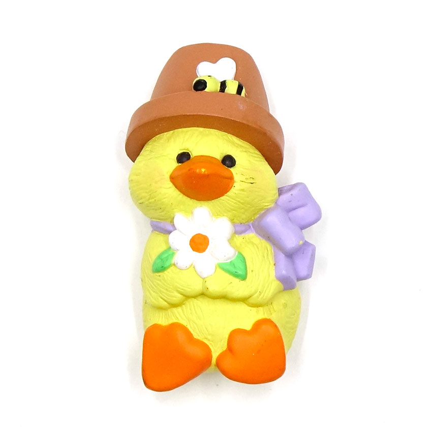 Vintage Hallmark Easter Duck With Flowerpot Hat Pin