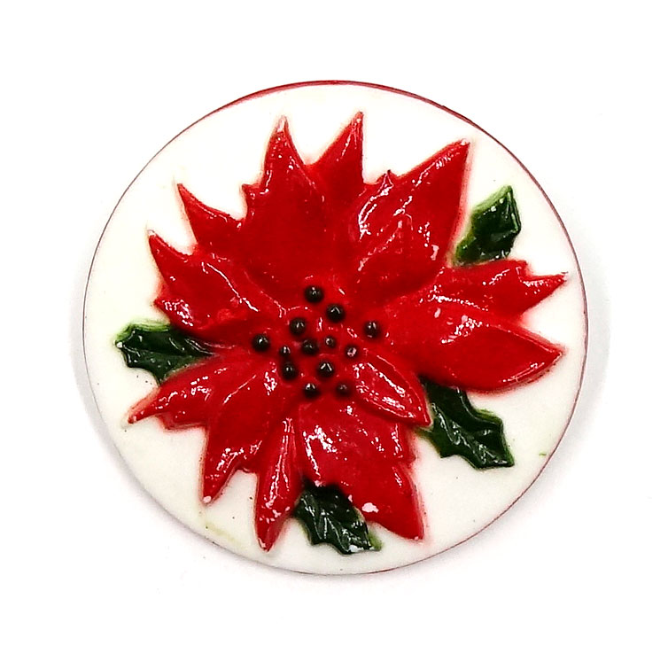 Vintage Hallmark Christmas Poinsettia Pin 1970's