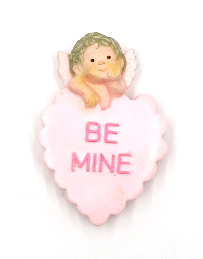 Vintage Hallmark Be Mine Cupid Valentines Pin 1970's