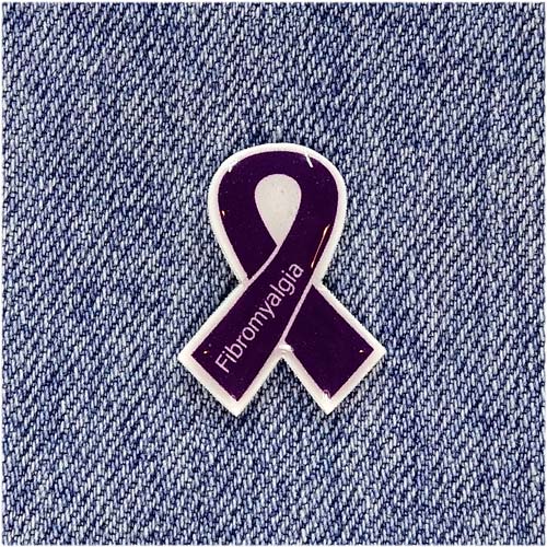 Purple Fibromyalgia Awareness Ribbon Pin