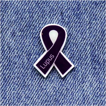 Purple Lupus Awareness Ribbon Pin