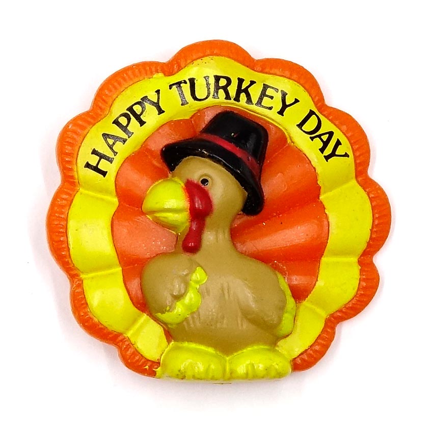 Vintage Happy Turkey Day Thanksgiving Pin By Russ