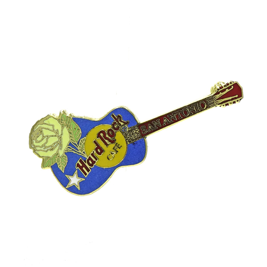 Vintage Hard Rock Cafe San Antonio Guitar Enamel Pin