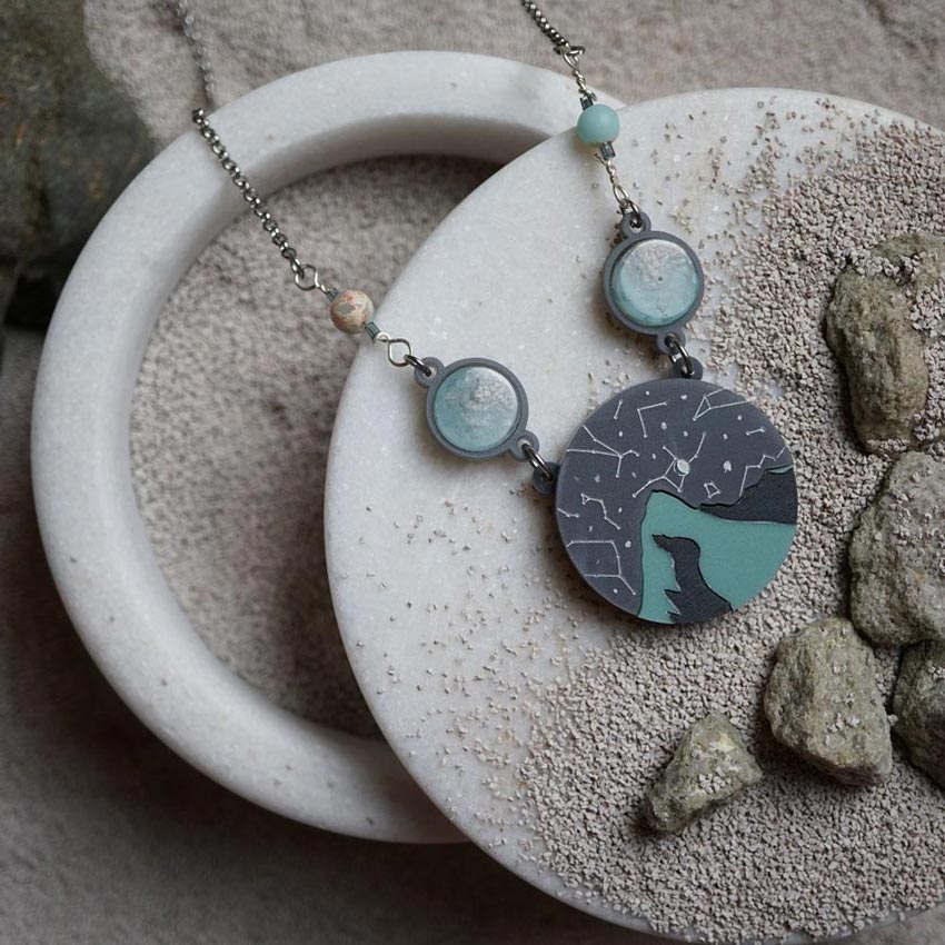 Hemisphere Necklace By Lost Kiwi Designs