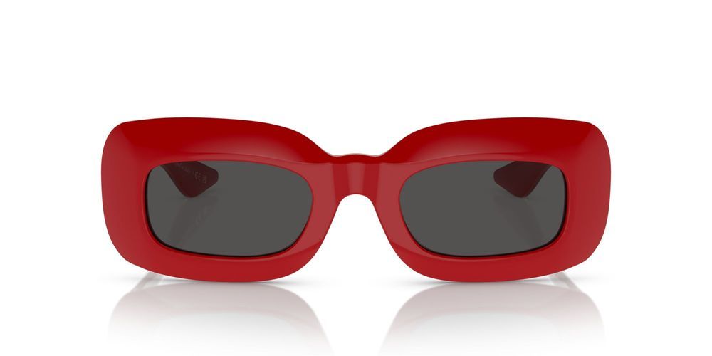 1966C OV 5548SU Red Rectangle Sunglasses