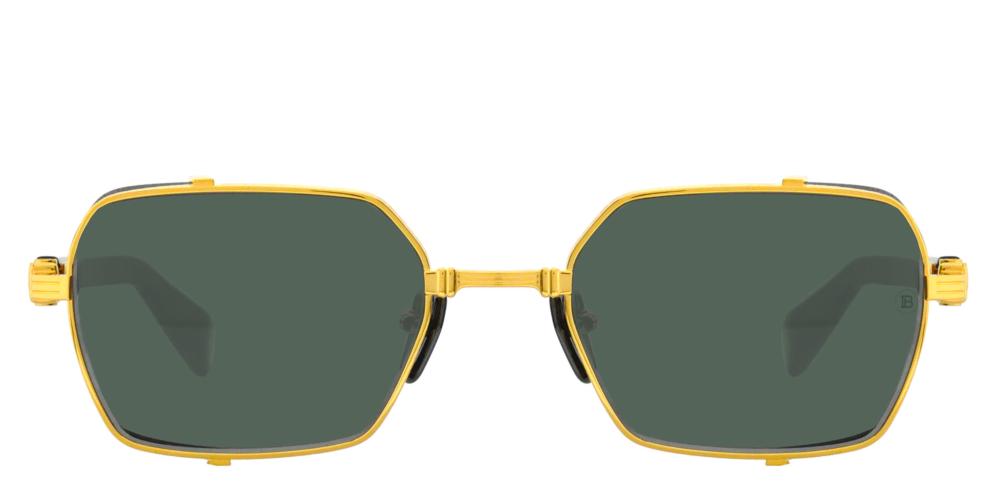 BRIGADE - III Gold Geometric Sunglasses