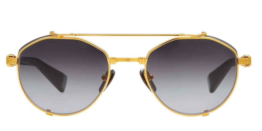 BRIGADE - IV Black Round Sunglasses