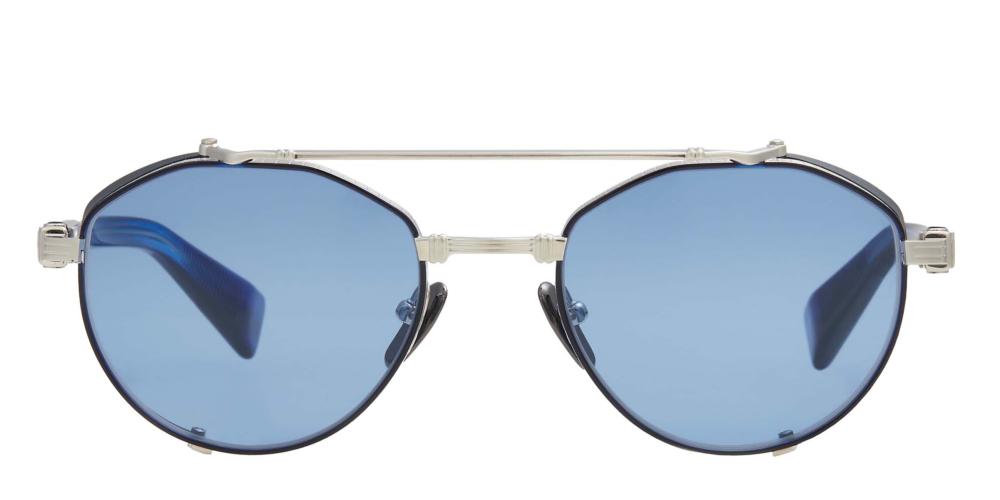BRIGADE - IV Silver Round Sunglasses