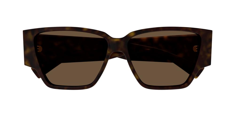 BV1285S Havana Squared Sunglasses
