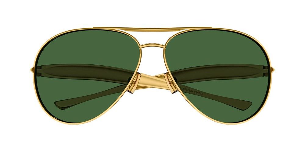 BV1305S Gold Pilot Sunglasses